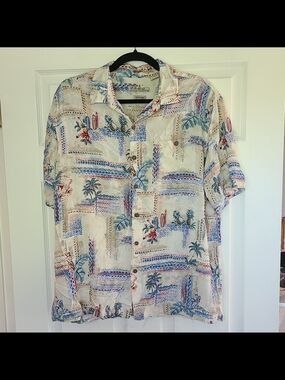 Batik Bay Easy Care Hawaiian Tropical Rayon Button-Up Shirt Men’s XL